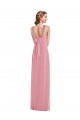 Shop Draped Chiffon Grecian Column Bridesmaid Dress with Front Slit Geelong