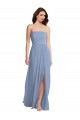 Strapless A-Line Maxi Bridesmaid Dress with Front Slit Geelong