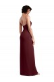 Shop Sleek Straight Neckline Chiffon Bridesmaid Dress with Spaghetti Straps and High Side Slit Geelong