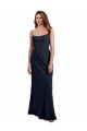 Shop Scoop Neck Long Chiffon Open Back Bridesmaid Dress with Spaghetti Straps Geelong