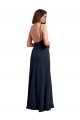 Shop Scoop Neck Long Chiffon Open Back Bridesmaid Dress with Spaghetti Straps Geelong