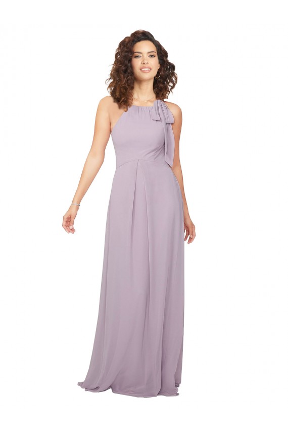Halter Neck Bridesmaid Dress with Bow Geelong
