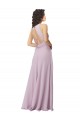 High-Halter Chiffon Bridesmaid Dress with Keyhole Cowl Back Geelong