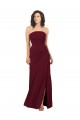 Shop Simple Strapless Chiffon Bridesmaid Dress with Rounded Neckline Geelong