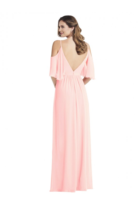 Cold Shoulder Draped Wrap Maxi Bridesmaid Dress Geelong
