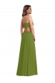 Ruffled Chiffon Cutout Maxi Bridesmaid Dress Geelong