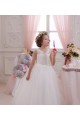 Ivory Ball Gown High Neck Floor Length Sleeveless Flower Girl Dress Geelong