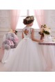 Ivory Ball Gown High Neck Floor Length Sleeveless Flower Girl Dress Geelong