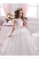 Ivory Ball Gown Sweetheart V-Back Sleeveless Flower Girl Dress Geelong
