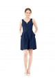 Shop V-Neck A-Line Satin Cocktail Bridesmaid Dress with Pockets Geelong