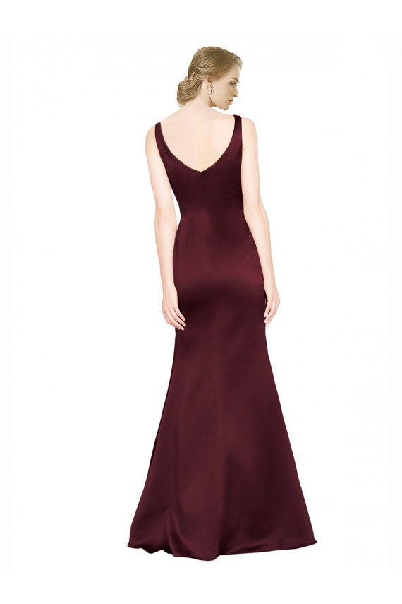 Shop Figure Shaping Formal Satin Bridesmaid Dress / Prom Dress with Structured Pleats Geelong