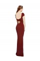 Shop Cap Sleelves Mermaid Formal Crepe Bridesmaid Dress / Prom Dress Keyhole Back Geelong