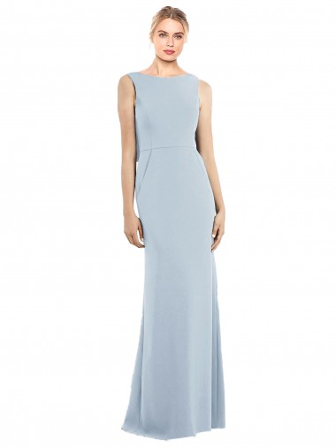 Shop Draped Backless Crepe Bridesmaid Dress / Prom Dress with Pockets Geelong