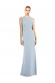 Draped Backless Crepe Bridesmaid Dress / Prom Dress with Pockets Geelong