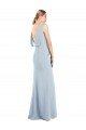 Draped Backless Crepe Bridesmaid Dress / Prom Dress with Pockets Geelong