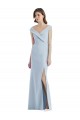 Shop Romantic Off the Shoulder Long Maxi Bridesmaid Dress with Side Slit Geelong