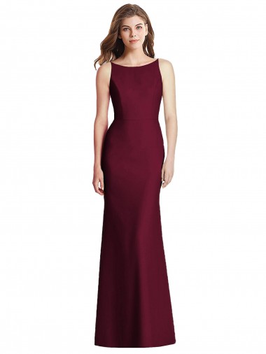 Shop Open Cowl Back Bateau Neck Trumpet Bridesmaid Dress Geelong