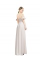 Double Ruffle Flounce Sleeves Formal Crepe Bridesmaid Dress / Prom Dress with Slit Geelong