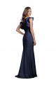 Sleeveless Crepe Bridesmaid Dress / Prom Dress with Cascading Ruffle and Keyhole Back Geelong