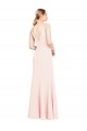 Slim A-Line V-Neck Long Stretch Formal Crepe Bridesmaid Dress / Prom Dress with V-Back Geelong