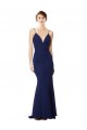 Shop Deep V-Neck Spaghetti Straps Mermaid Formal Crepe Bridesmaid Dress / Prom Dress Geelong
