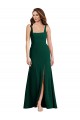 Square Neck Trumpet Maxi Bridesmaid Dress / Prom Dress with Front Slit Geelong