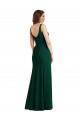 Square Neck Trumpet Maxi Bridesmaid Dress / Prom Dress with Front Slit Geelong