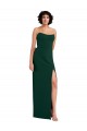 Scooped Strapless Neckline Formal Crepe Bridesmaid Dress / Prom Dress with Side Slit Geelong