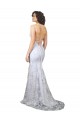 V-Neckline Backless Floral Patterned Sequin Formal Bridesmaid Dress / Prom Dress Geelong