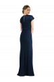 Soft Bow Blouson Bodice Trumpet Formal Crepe Bridesmaid Dress / Prom Dress Geelong