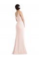 Shop Skinny Strap Deep V-Neck Trumpet Formal Crepe Bridesmaid Dress / Prom Dress with Front Slit Geelong