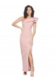 Full Length One Shoulder Formal Crepe Bridesmaid Dress / Prom Dress with Side Leg Split Geelong