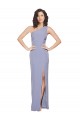 Shop Floor Length One Shoulder Formal Crepe Bridesmaid Dress / Prom Dress with Pencil Skirt and Side Split Geelong