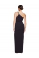 Long Floor Length Formal Crepe Bridesmaid Dress / Prom Dress with Side Split and One Strap Geelong