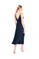 V-Neck Midi Length Short Cocktail Formal Stretch Satin Bridesmaid Dress / Prom Dress V-Back Geelong