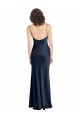 Shop Cowl Neck Long Empire Waist Formal Stretch Satin Bridesmaid Dress with Open Back Geelong