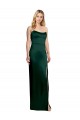 Shop Scooped Strapless Neckline Stretech Satin Bridesmaid Dress / Prom Dress with Side Slit Geelong