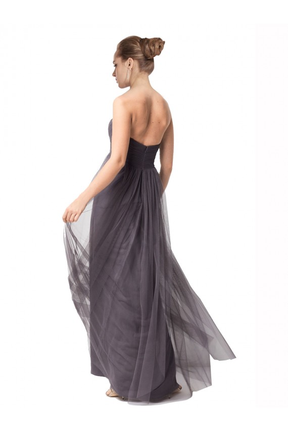 Shop Long Sweetheart Tulle Bridesmaid Dress with Shirred Criss Cross Bodice Geelong