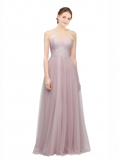 Shop Sweetheart Neckline Long Tulle Bridesmaid Dress with Lace Bodice Geelong