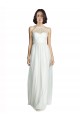 High Neckline Long Tulle Bridesmaid Dress with Illusion Front Geelong