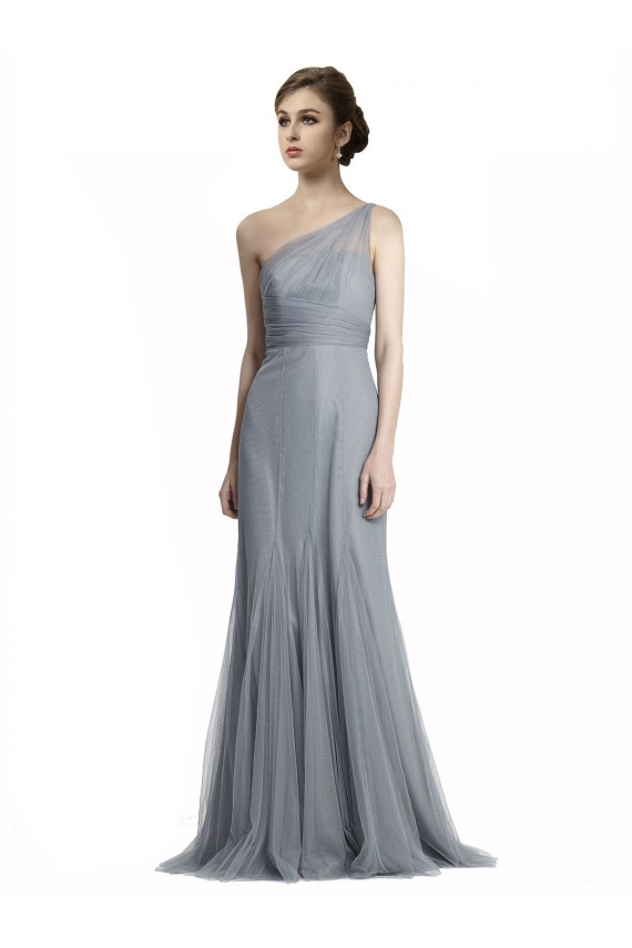 One Shoulder Tulle Fit and Flare Bridesmaid Dress Geelong