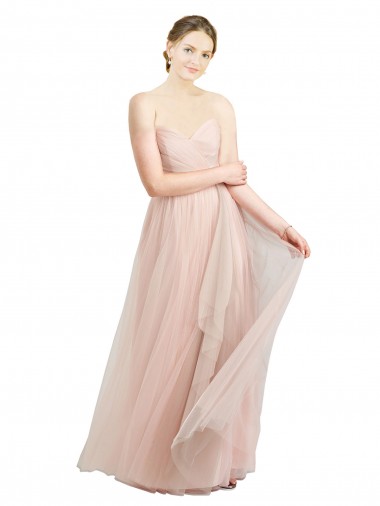 Shop Long Floor Length Sweetheart Pleated Tulle Bridesmaid Dress Geelong
