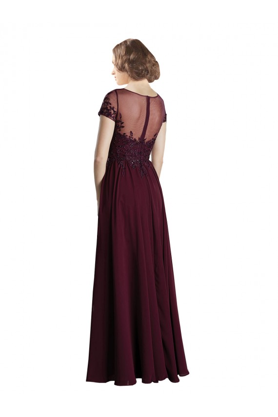 Shop Full Length Beaded and Embroidered Tulle Bodice Long Chiffon Bridesmaid Dress Geelong