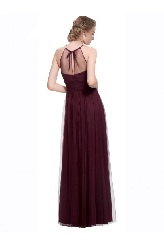 Full Length Soft Tulle Spaghetti Strap Bridesmaid Dress Geelong