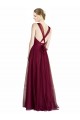 Long Sweetheart Tulle Bridesmaid Dress with Straps and Criss Cross Back Geelong