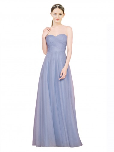 Shop Strapless Sweetheart A-Line Tulle Bridesmaid Dress with Low Back Geelong