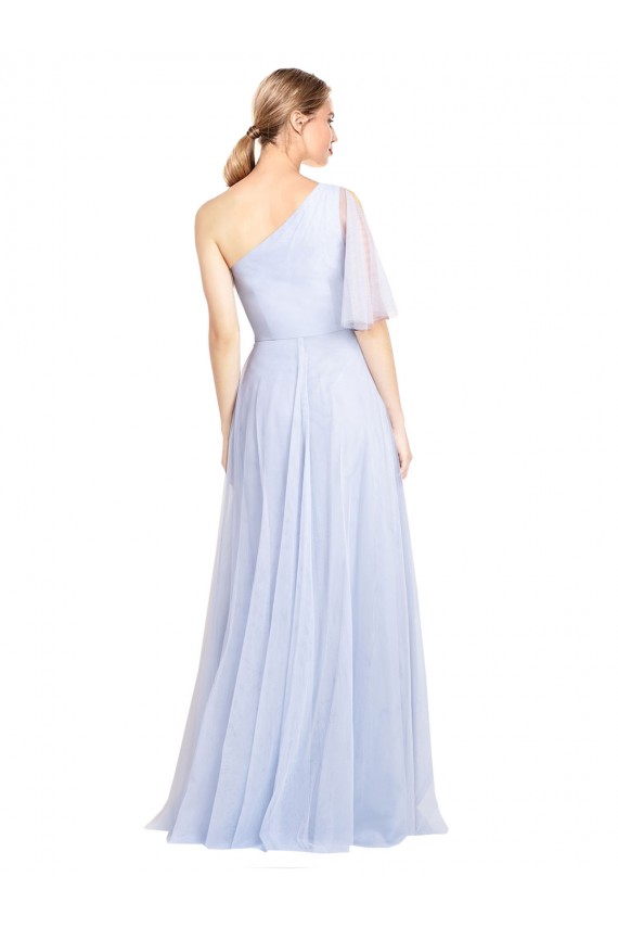 Shop Flutter Sleeves One Shoulder Long Tulle Bridesmaid Dress Geelong