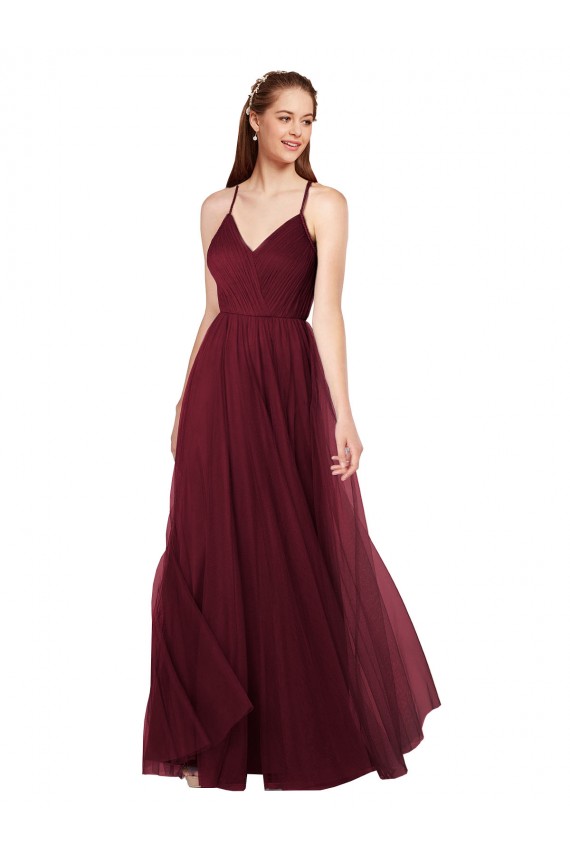 Shop Beach-inspired Sweetheart Tulle Long Bridesmaid Dress Geelong