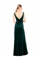 Shop Sleek V-Neck Long Formal Velvet Bridesmaid Dress / Prom Dress with Side Slit Geelong