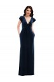 Flutter Sleeve Wrap Bodice Formal Velvet Maxi Bridesmaid Dress / Prom Dress with Pockets Geelong